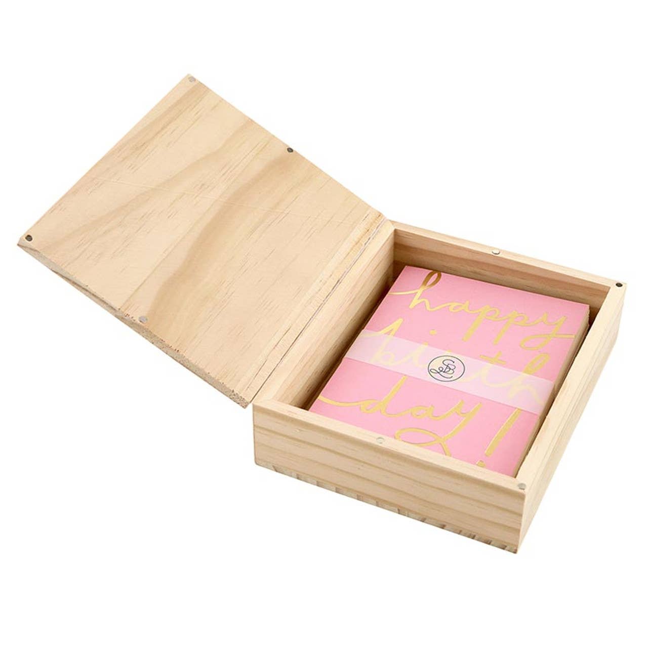 Greeting Card Set with Wood Box - Birthday: Material