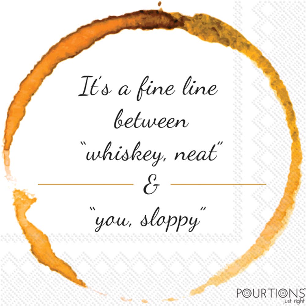 Paper Cocktail Napkins Pack of 20 Pourtions Sloppy
