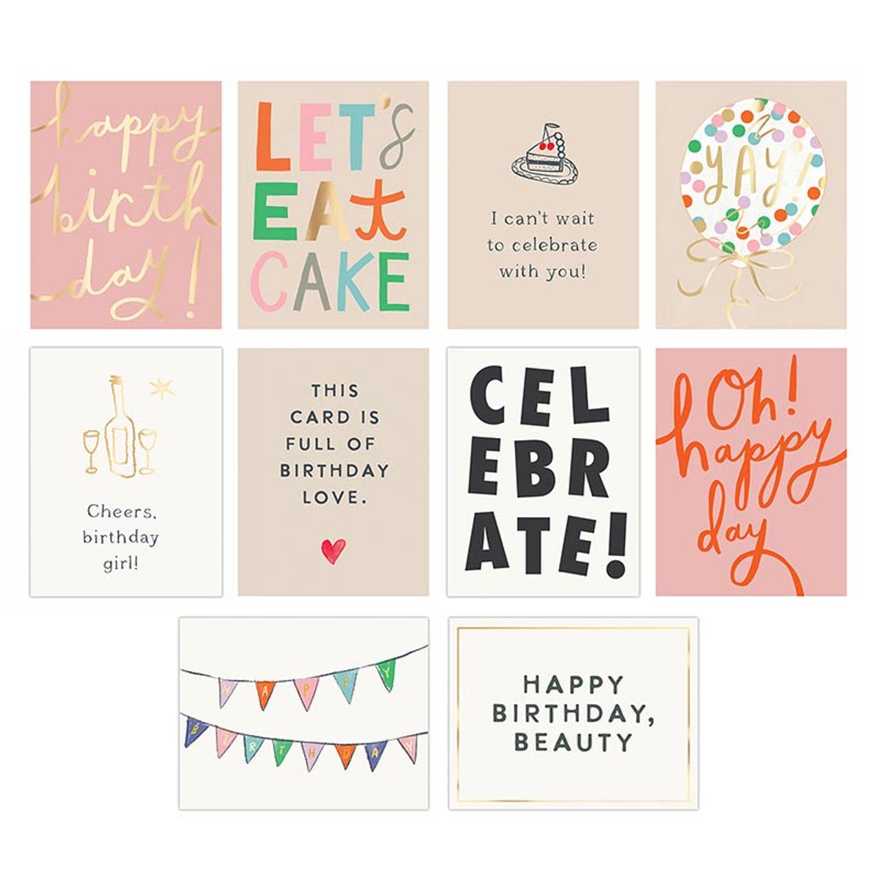 Greeting Card Set with Wood Box - Birthday: Material