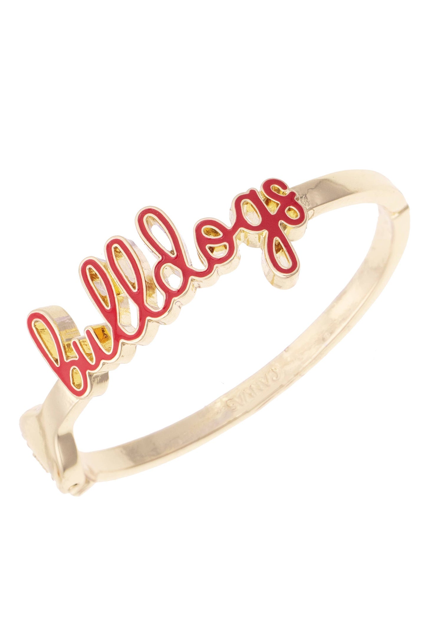 Georgia Bulldogs Cursive Enamel Hinge Bangle