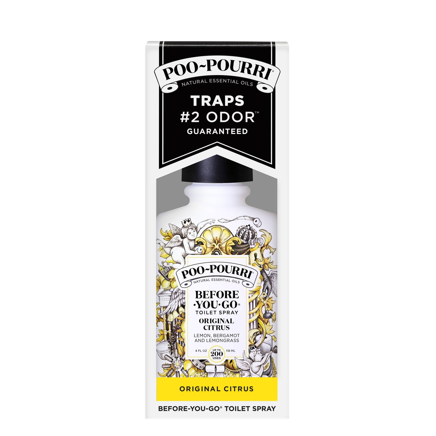 Poo~Pourri Original Citrus Toilet Spray 4oz.: Lemon + Bergamot + Lemongrass