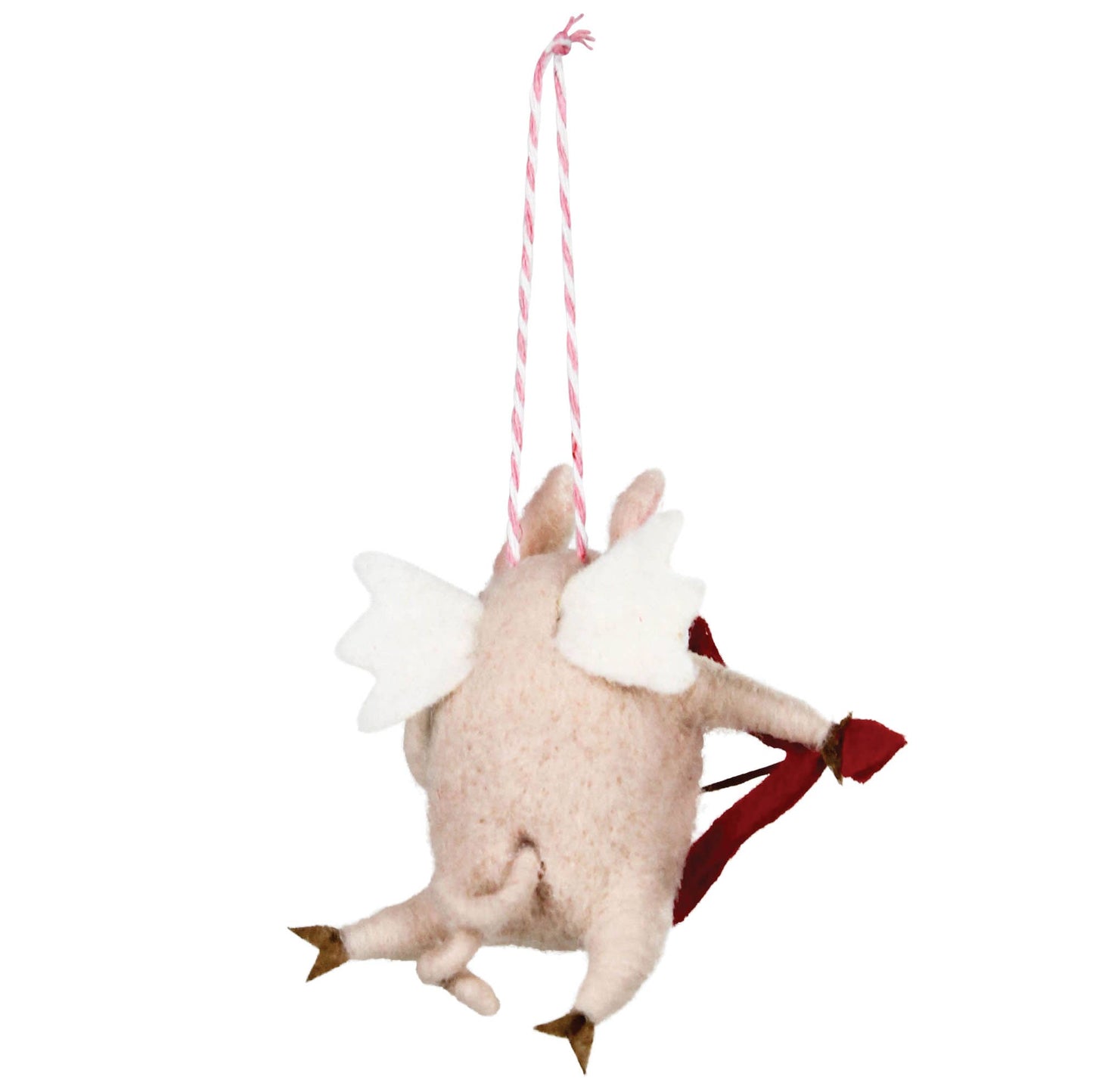 Cupid Pig Ornament, Felt