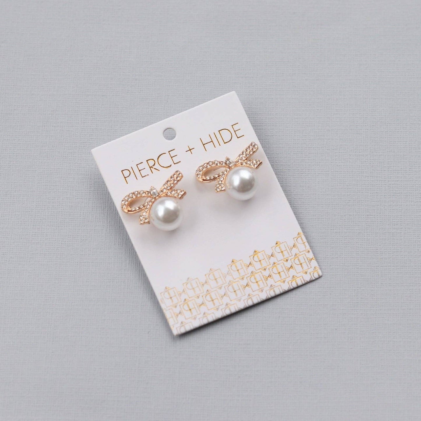Pearl Bow Statement Stud Earrings | Bow Drop