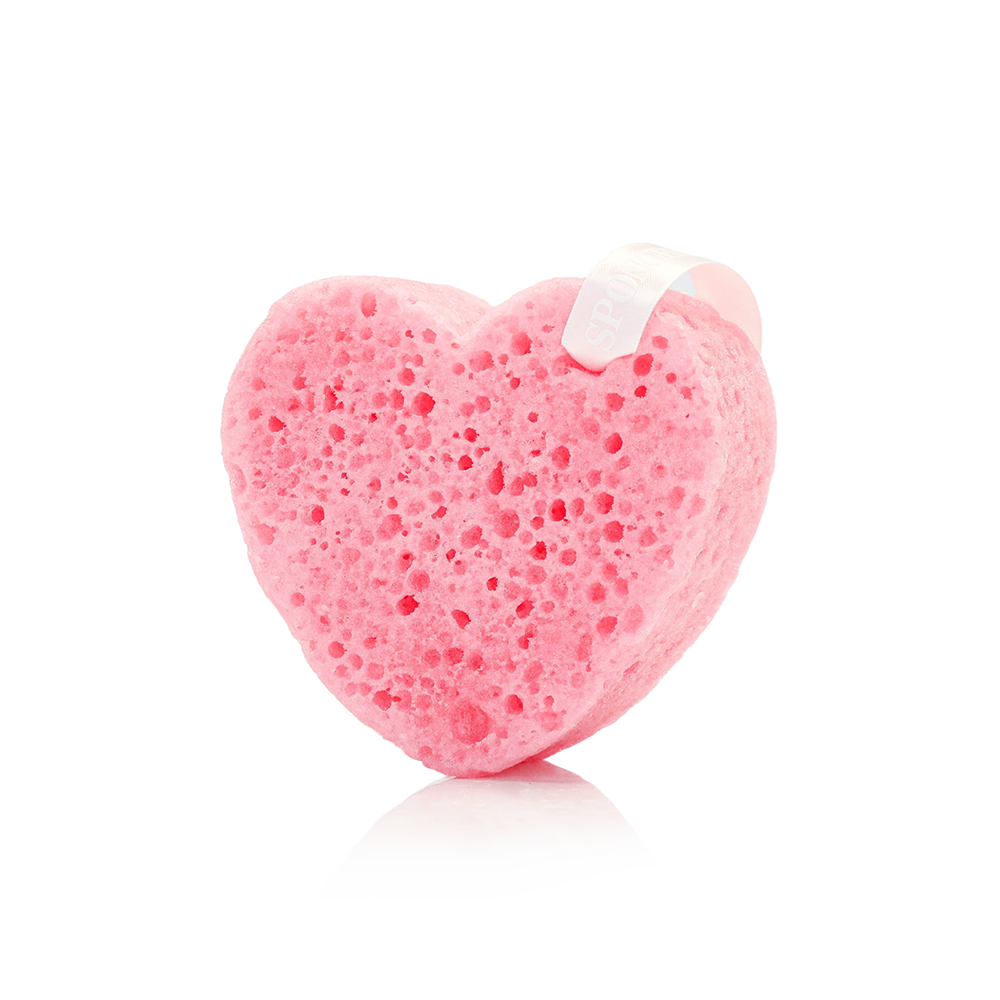 Spongelle Pink Camellia Heart Buffer | Valentines Day Gifts