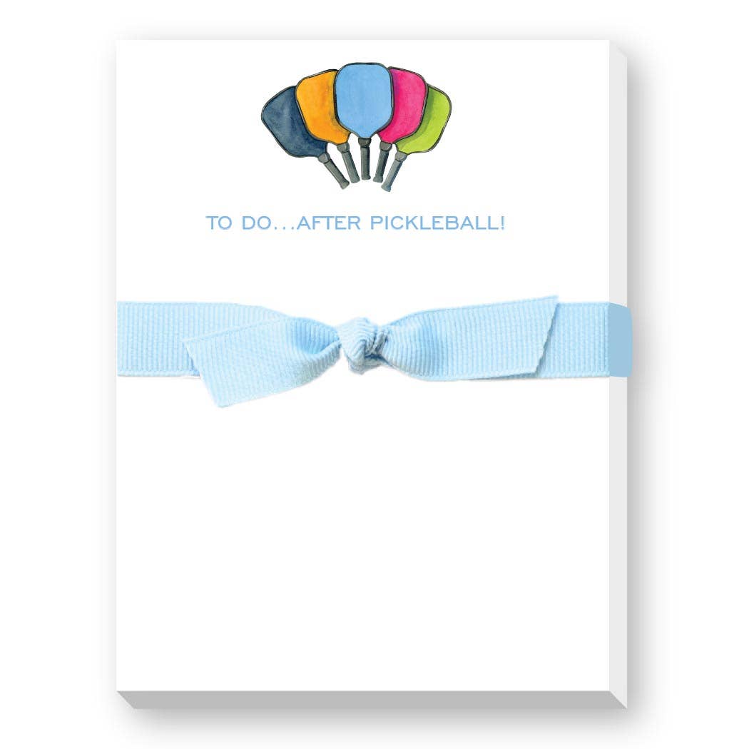 TO DO AFTER PICKLEBALL MINI NOTEPAD - Donovan Designs Charm: PINK/GREEN PADDLE