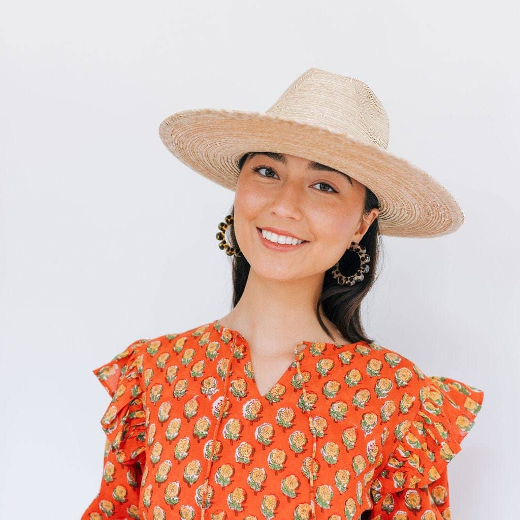 Tortoise Flower Outline Hoops