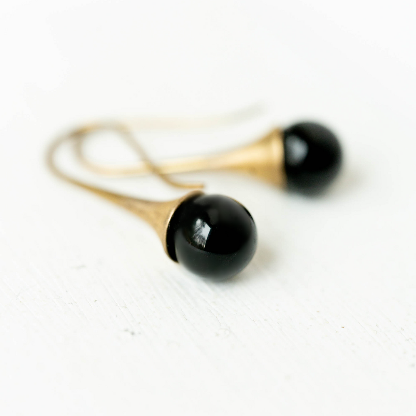 Gemstone Teardrop Earrings: Green Agate