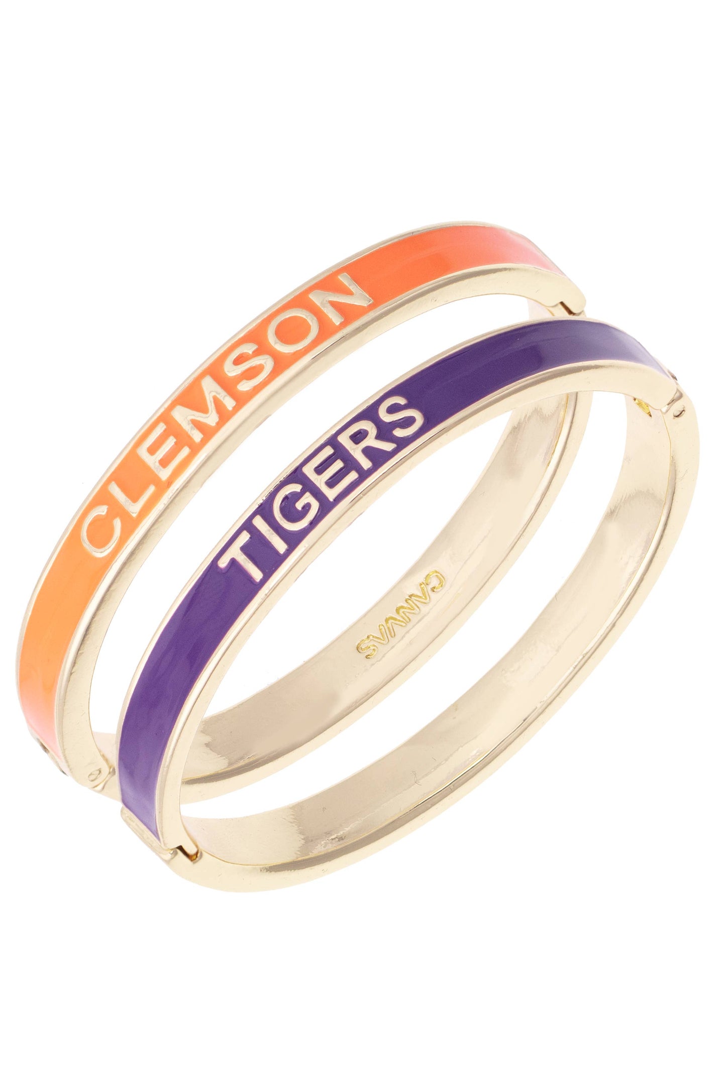 Clemson Tigers Skinny Enamel Hinge Bangle