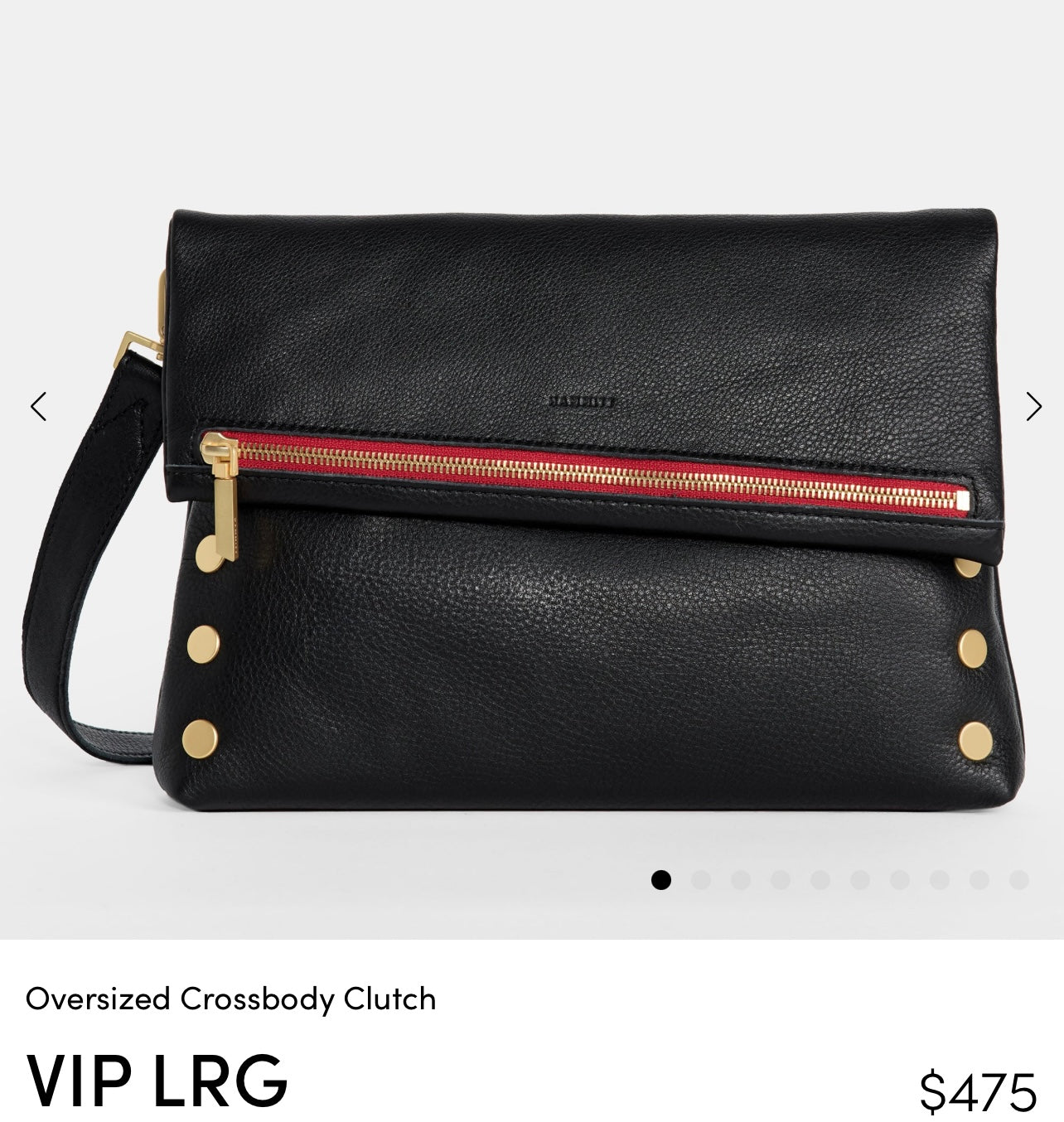 Hammitt VIP Lrg Black red zipper