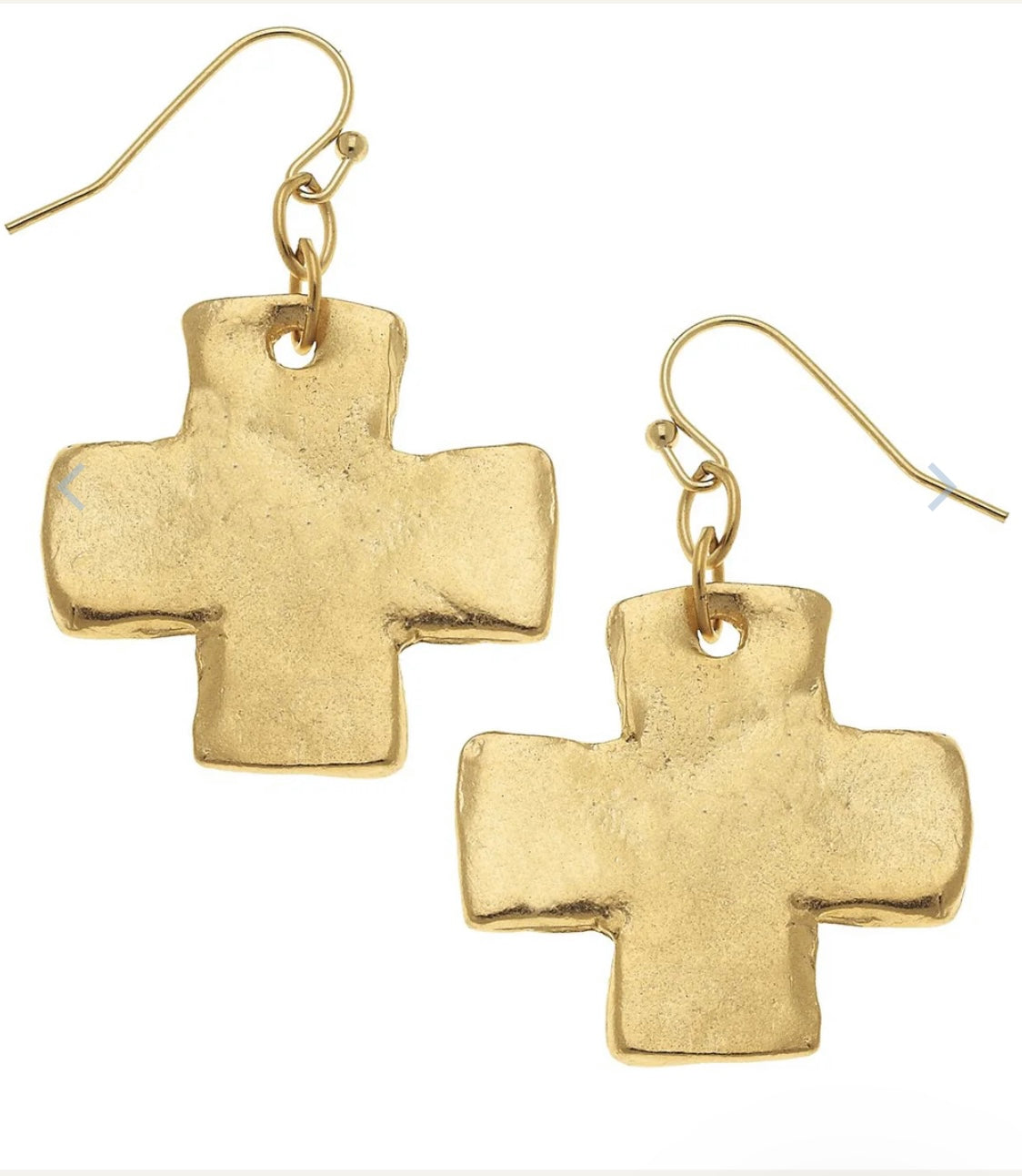 Susan Shaw Square Cross Earrings