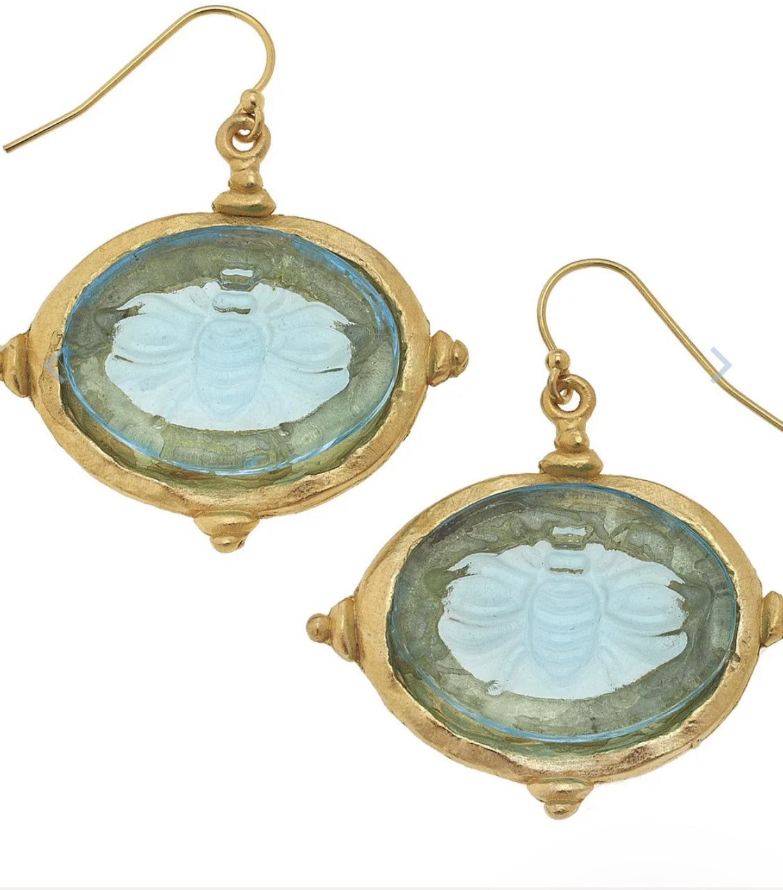 Susan Shaw Venetian Glass Bee Earrings