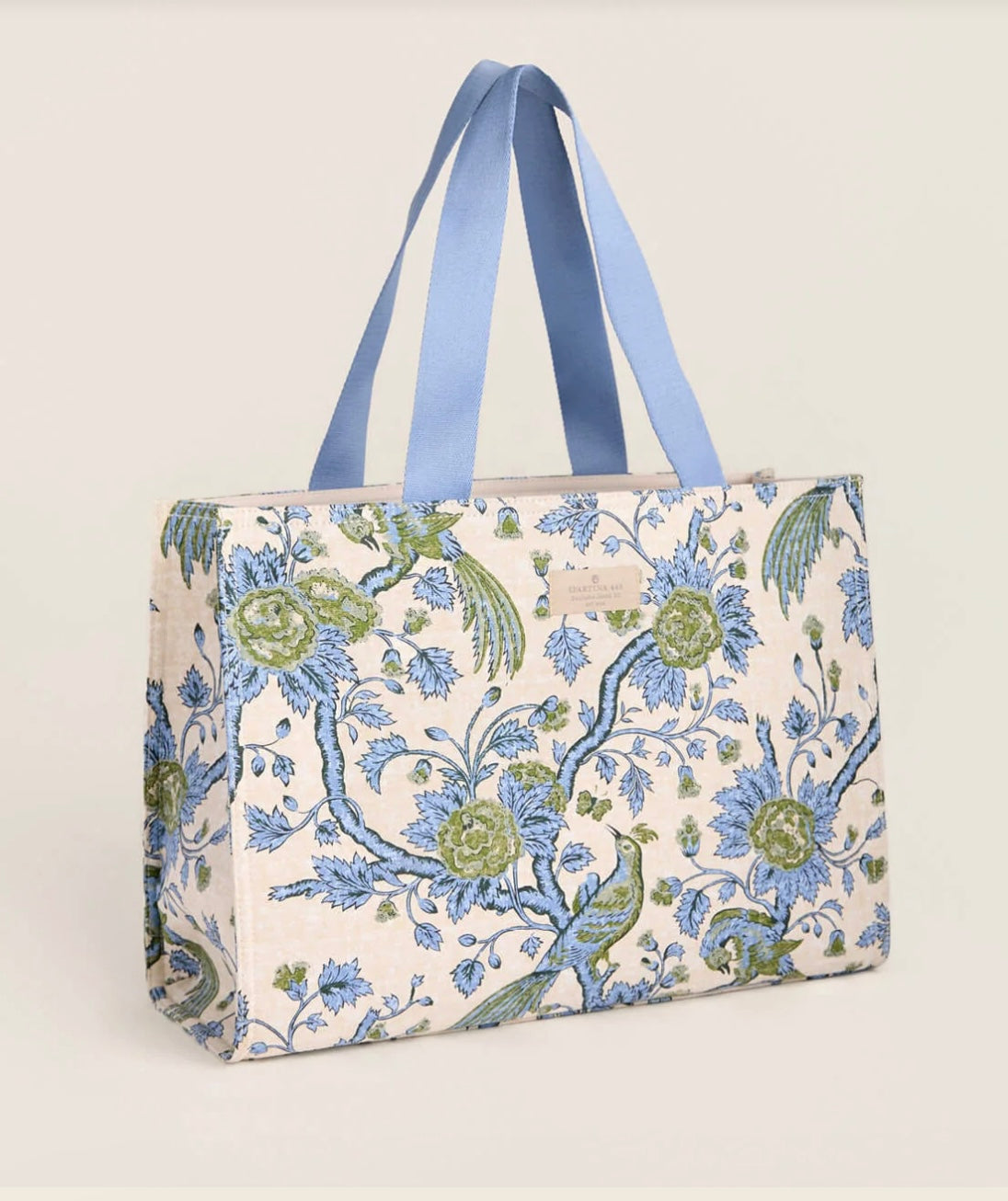 Market Tote Japonica Bird Green