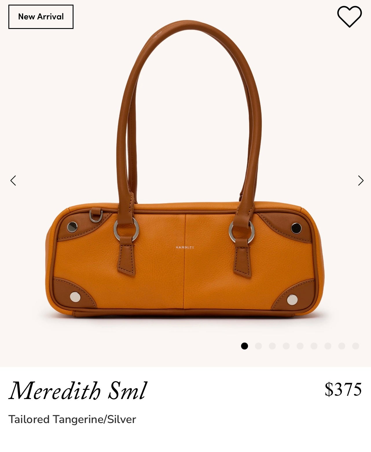 Hammitt Meredith Small Tangerine and Silver