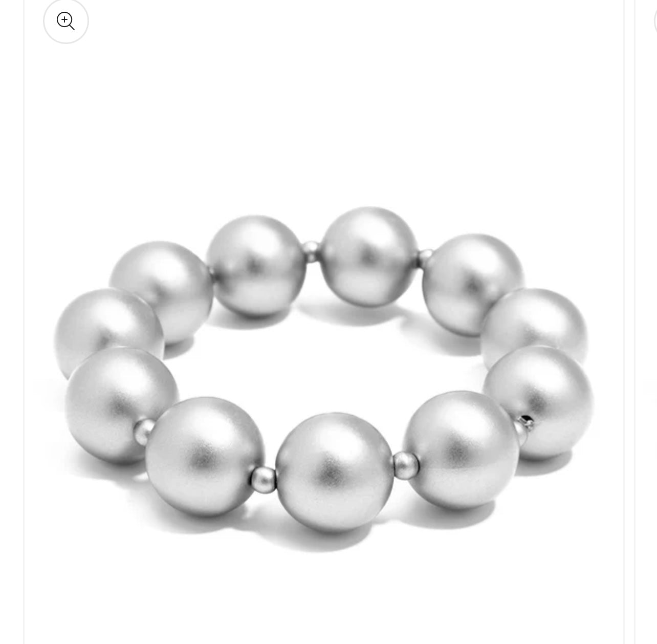 Zenzii Michelle Chunky Matte Silver Chunky Bracelet