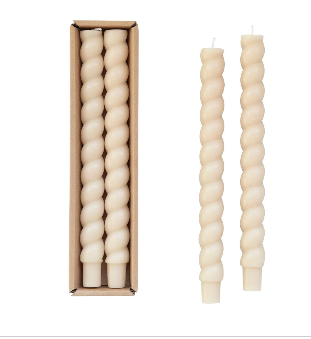 Twisted Taper Candles 2 in box