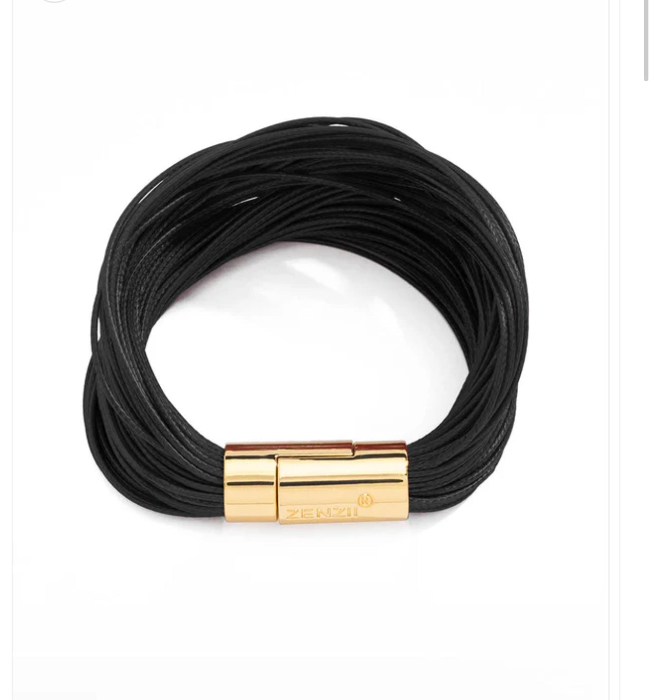 Zenzii Blair layered rope bracelet Black
