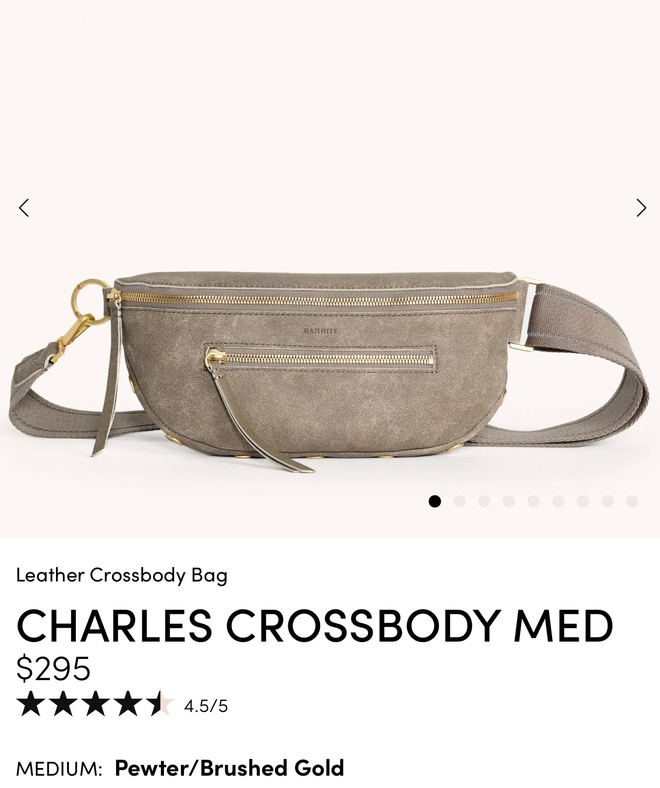 Hammitt Charles Crossbody Pewter