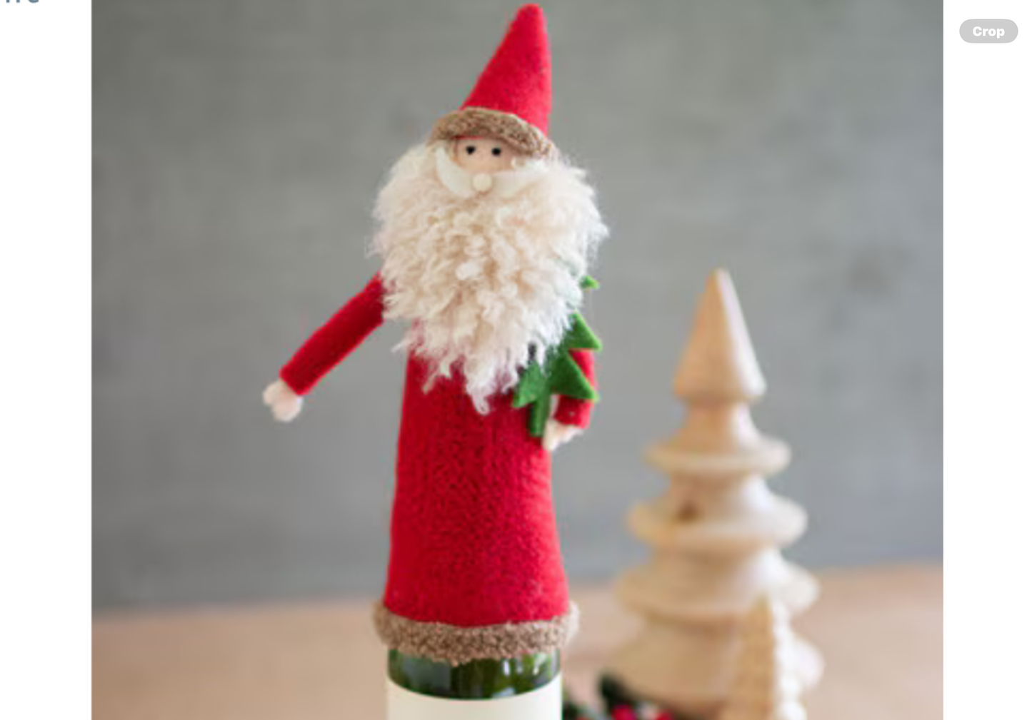 Felt Santa Wine Topper