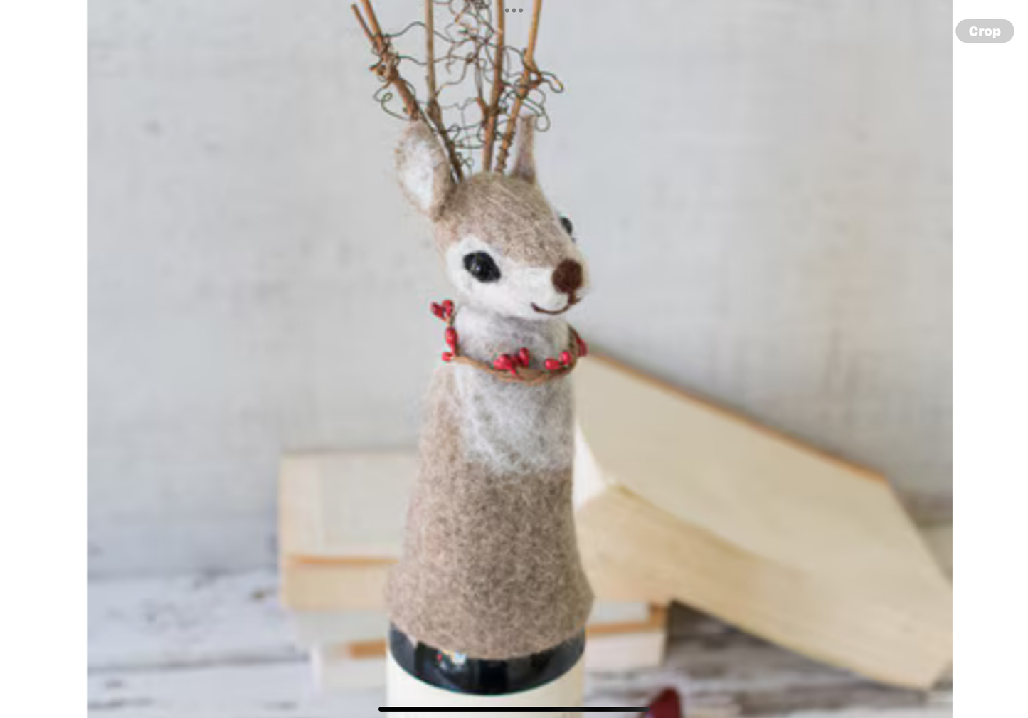 Felt Christmas Deer Wine Topper