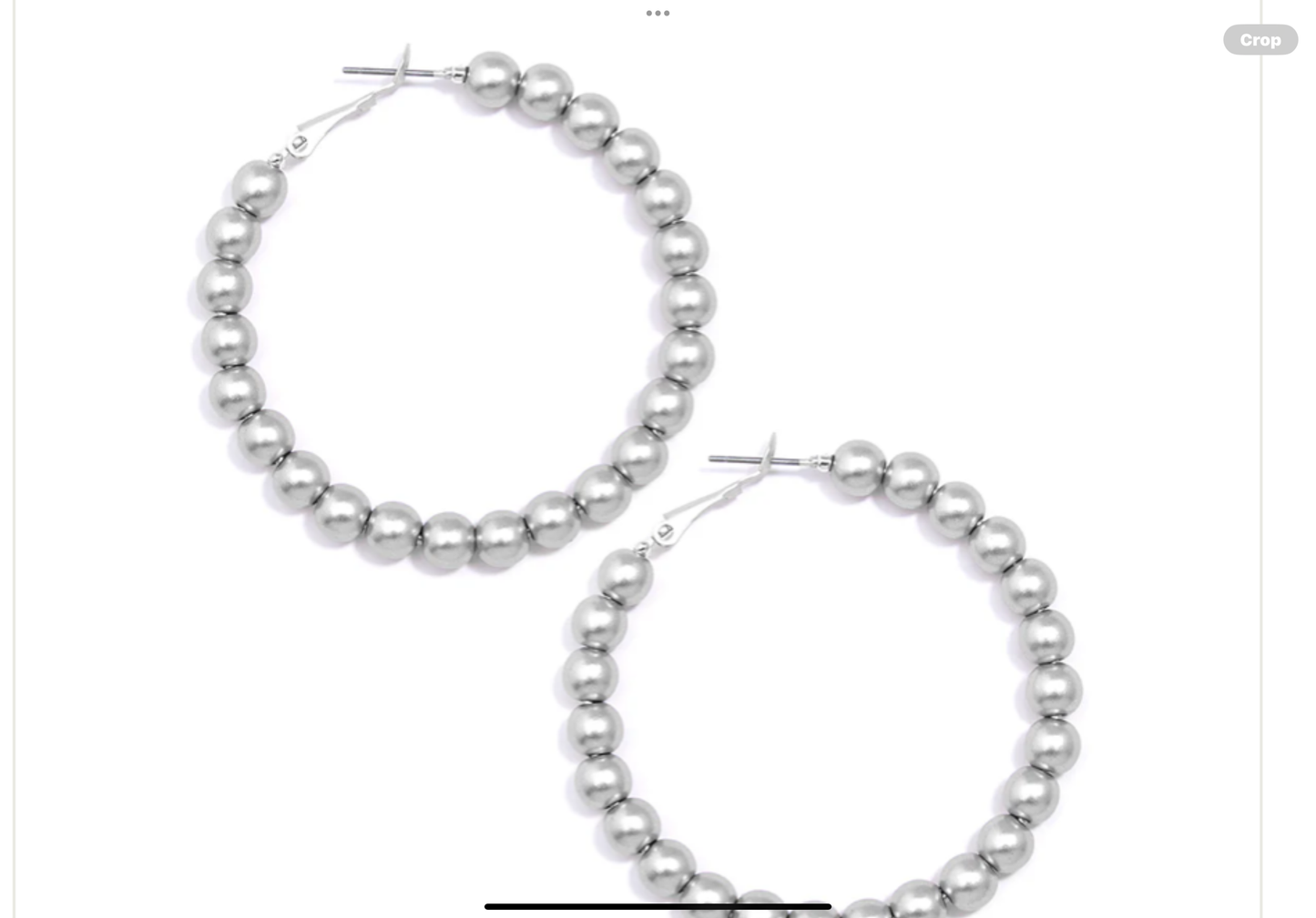 Zenzii Matte Metal Beaded Hoop Earring Silver