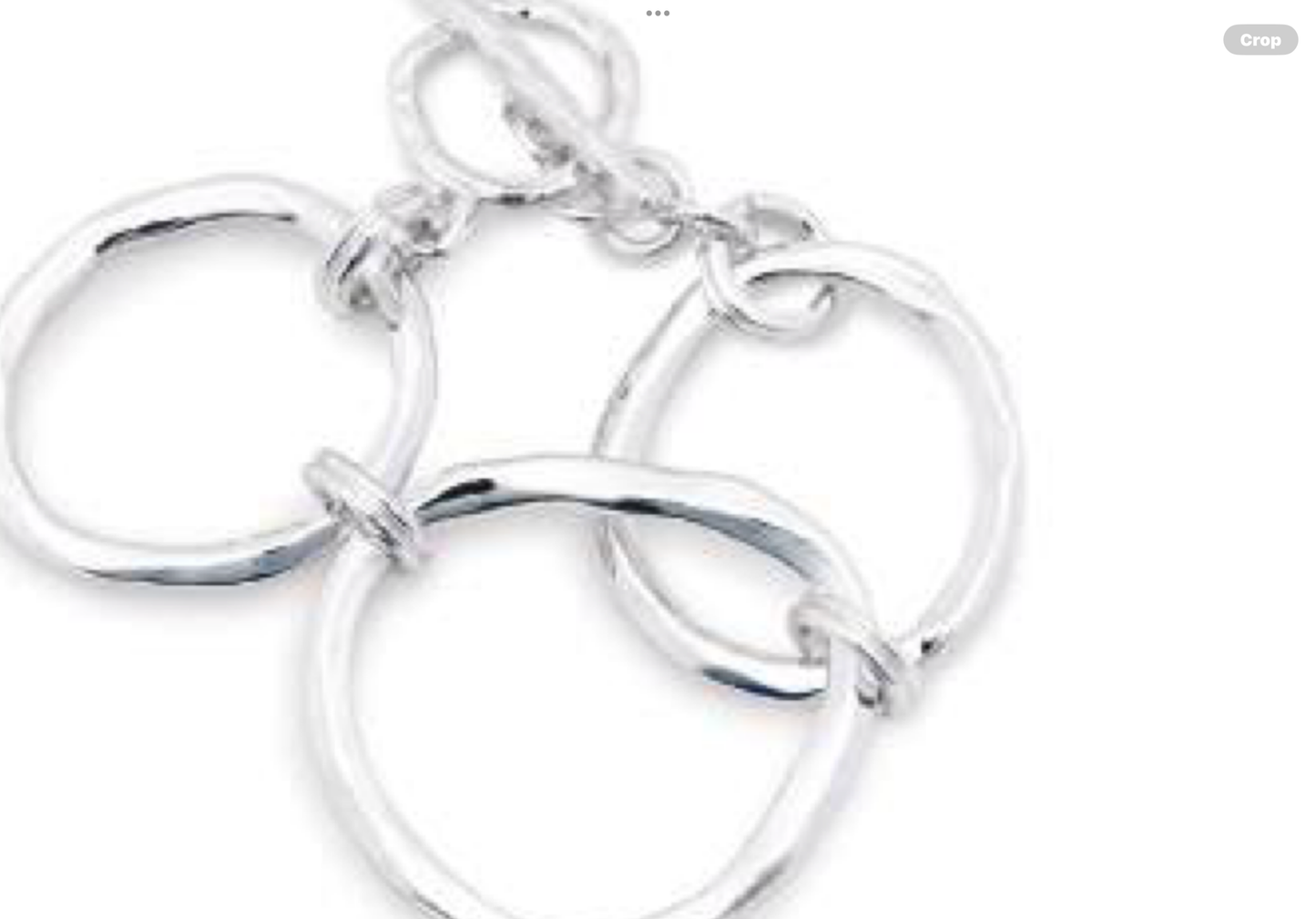 Leslie Curtis Darby Hammered Silver Links Bracelet