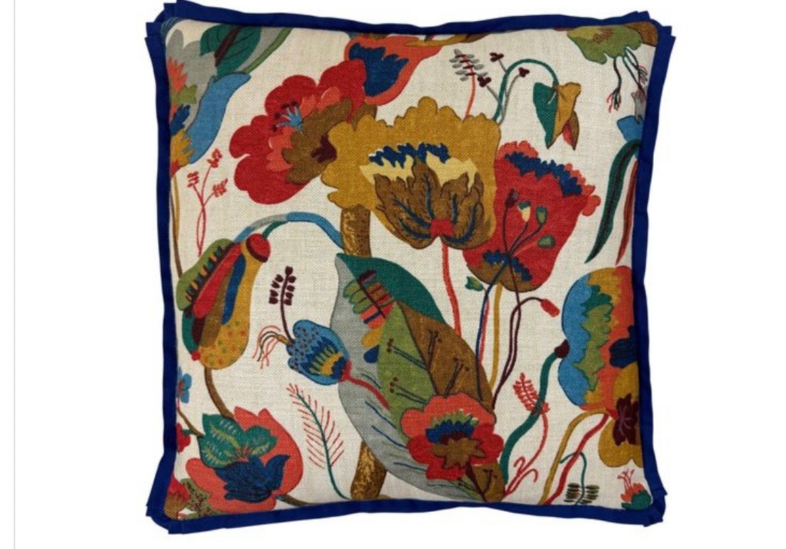 California Linen Throw Pillow Multi 22 Inch
