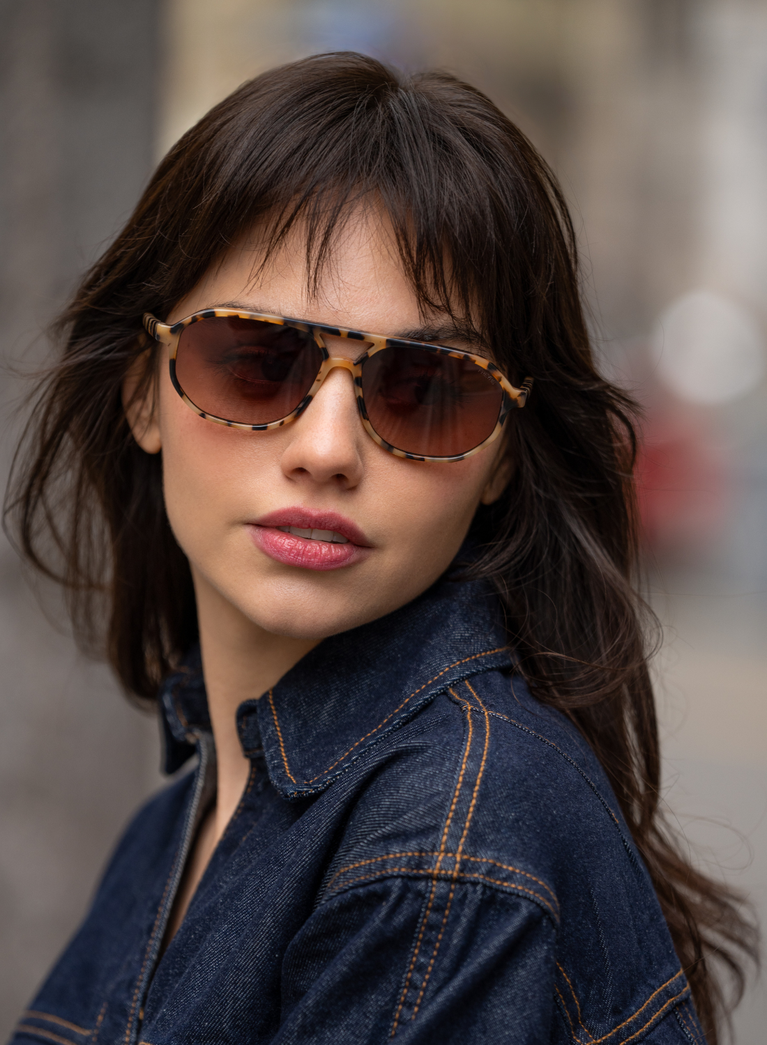Fenix Acetate Unisex Aviator Sunglasses : Milky Tortoise