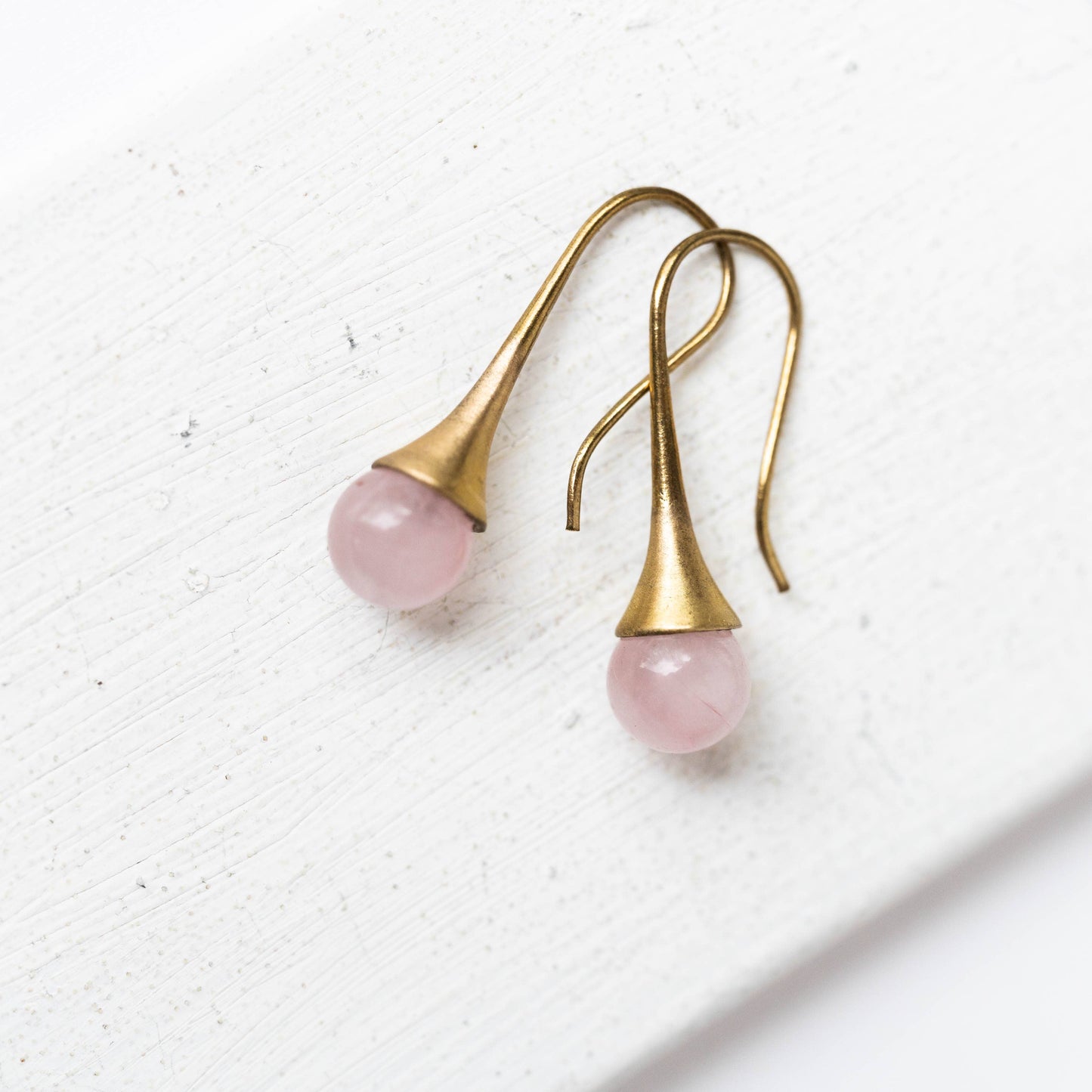 Gemstone Teardrop Earrings: Green Agate