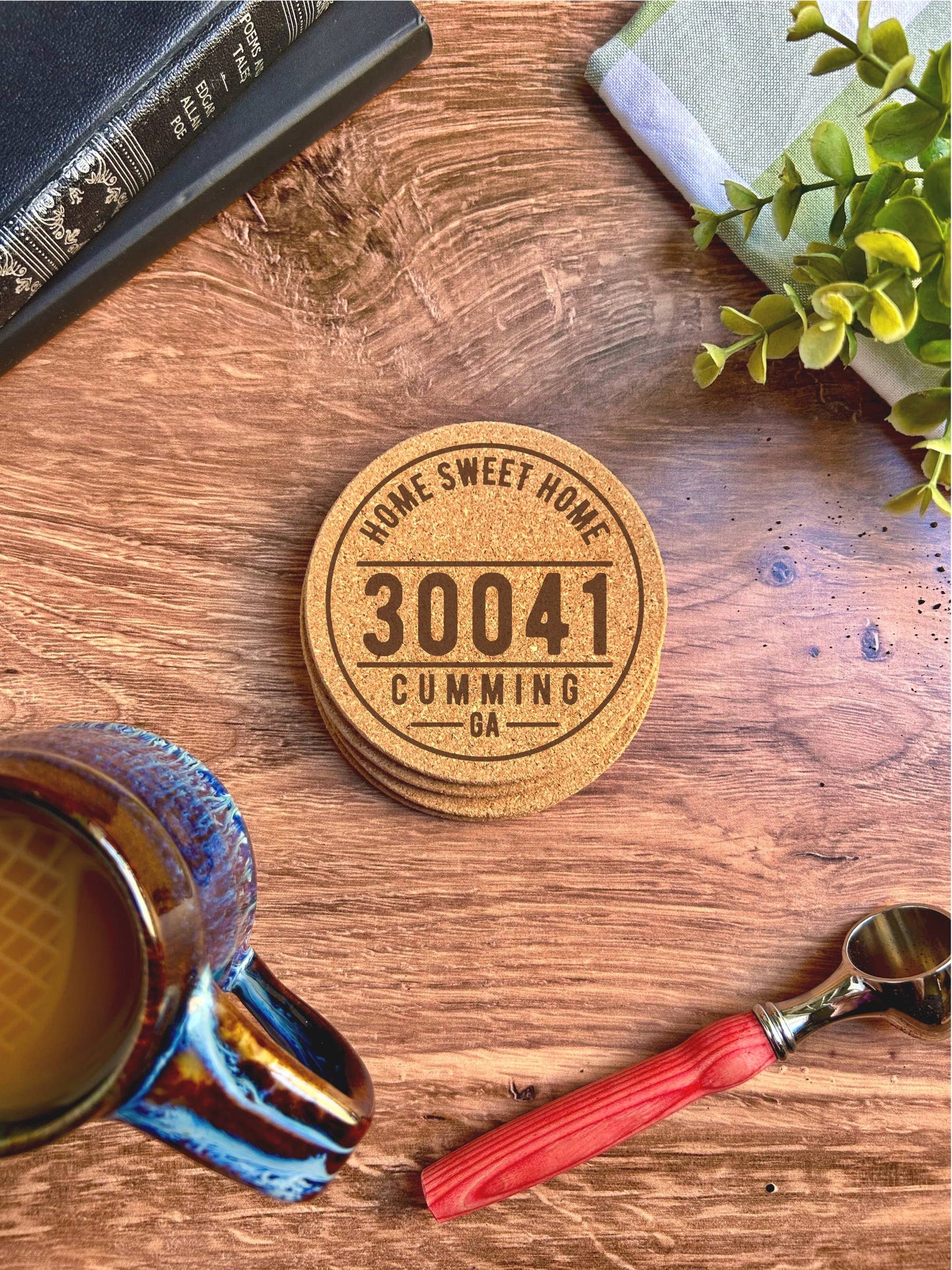 Clayton, Ga 30525 Cork Coasters