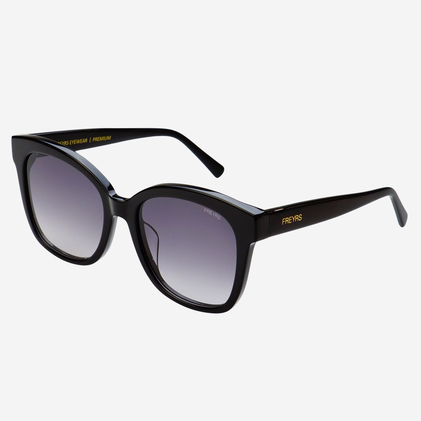 Amber Acetate Womens Cat Eye Sunglasses: Black