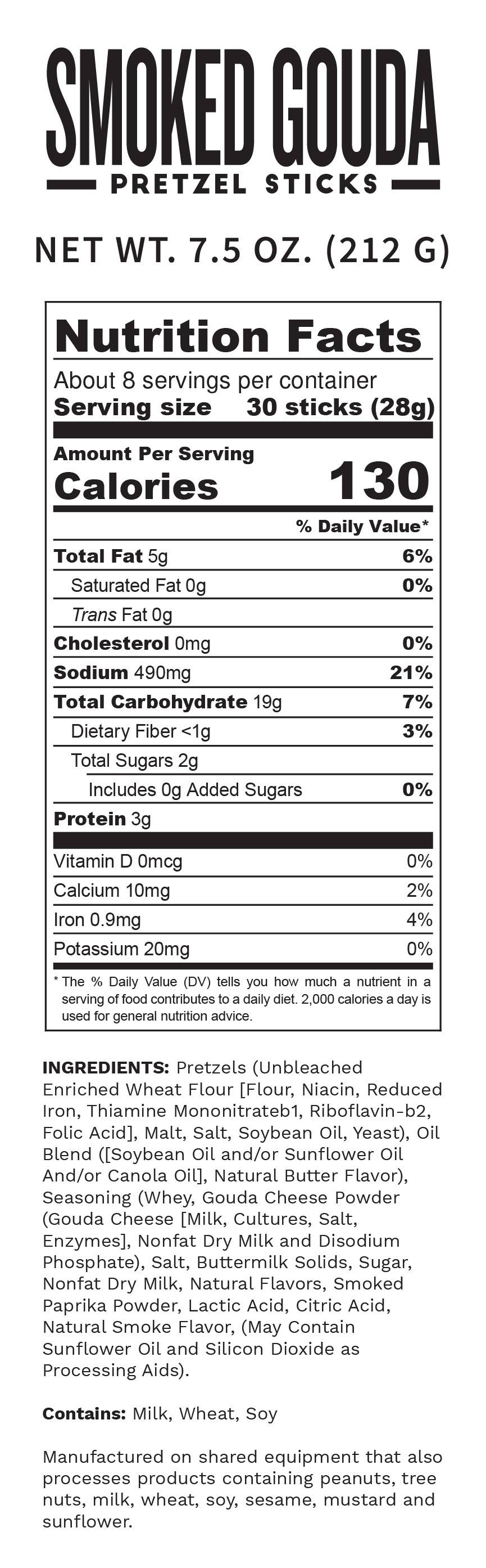 Pop Daddy – Smoked Gouda Seasoned Pretzels 7.5oz Large Bags