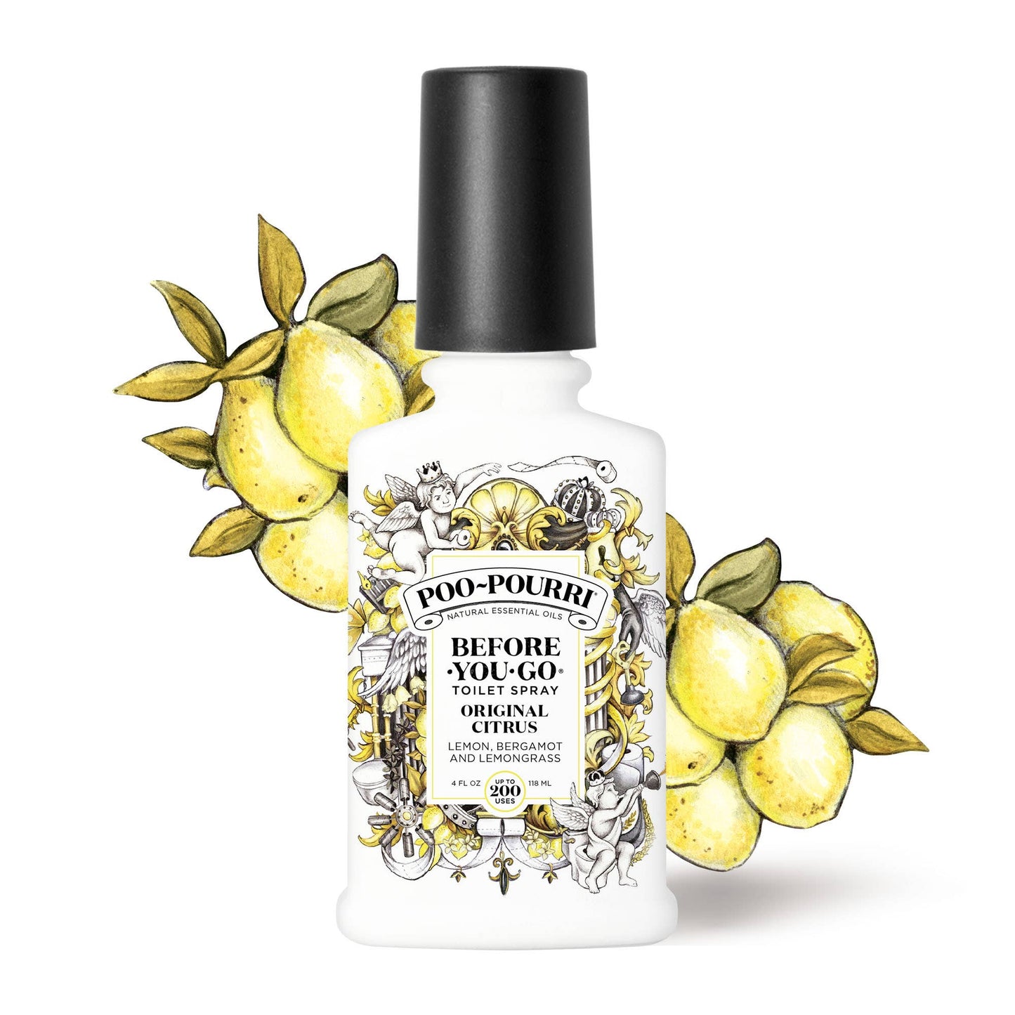 Poo~Pourri Original Citrus Toilet Spray 4oz.: Lemon + Bergamot + Lemongrass