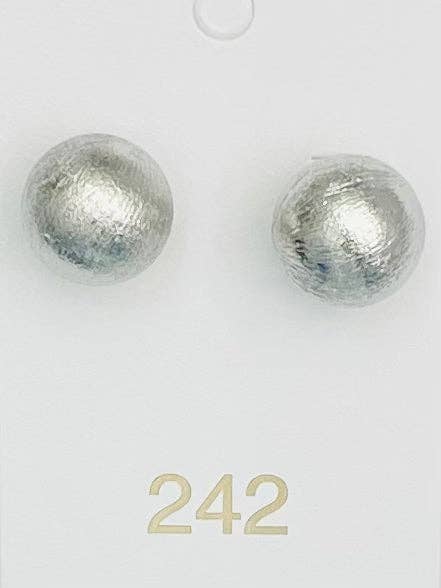 Big Ball Stud - Brushed Silver