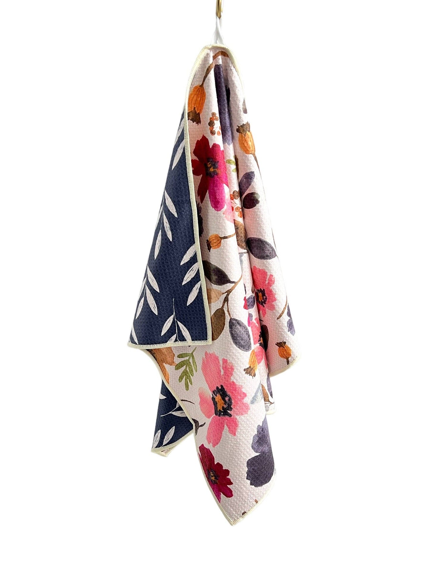 Crae Ester: Reversible Hand Towel: Cream/Navy / Hand Towel