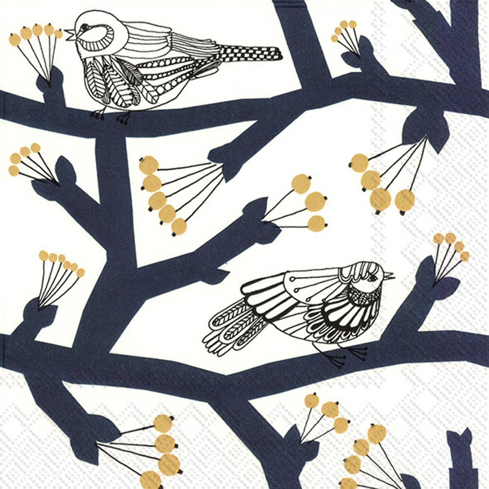 Paper Lunch Napkins 20 ct Pakkanen Dark Blue Marimekko