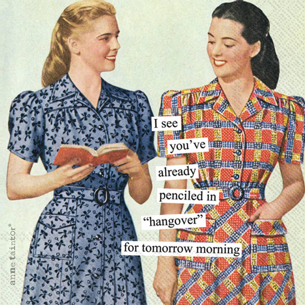 Paper Cocktail Napkins Pack of 20 Anne Taintor Penciled