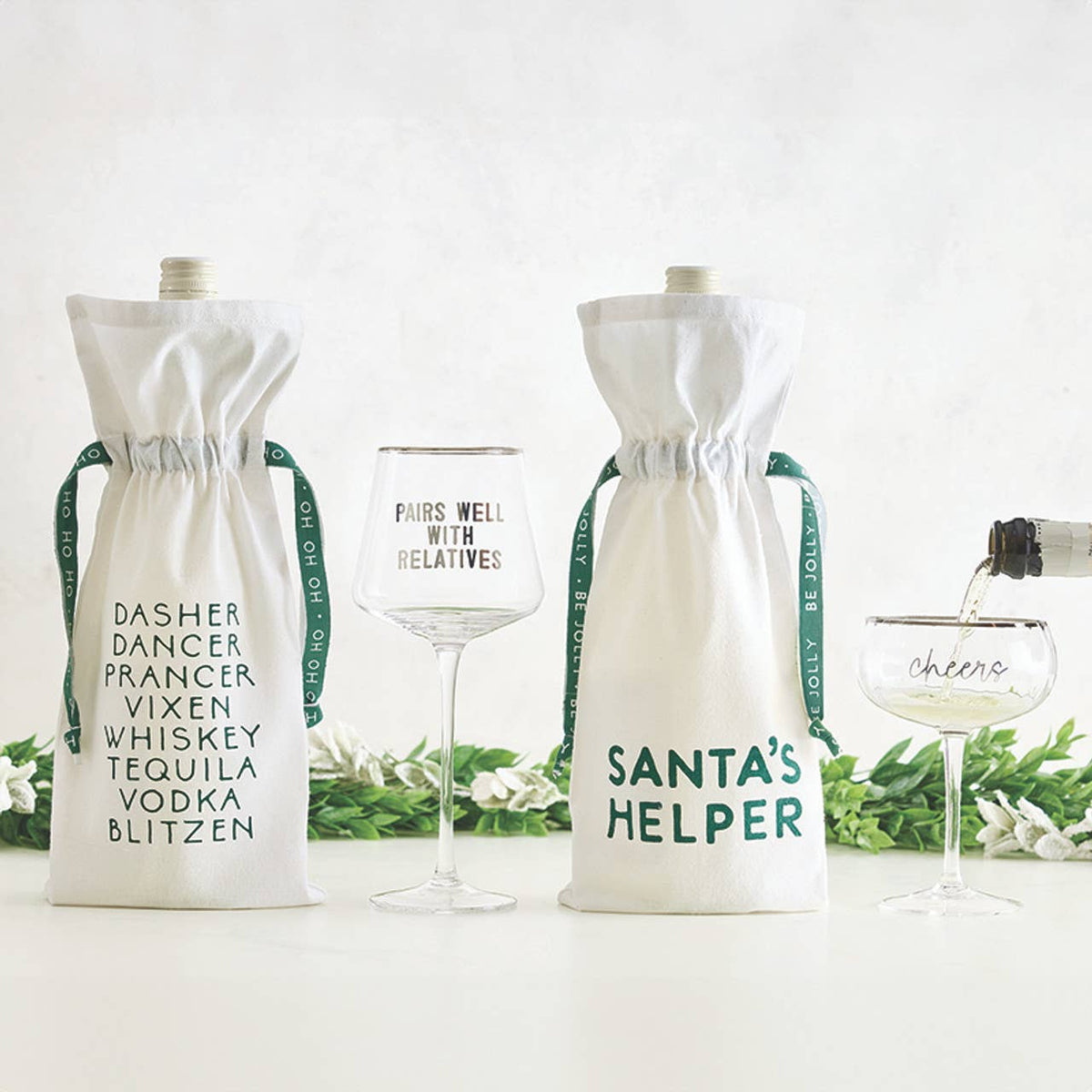 Santa’s Helper Wine Bag