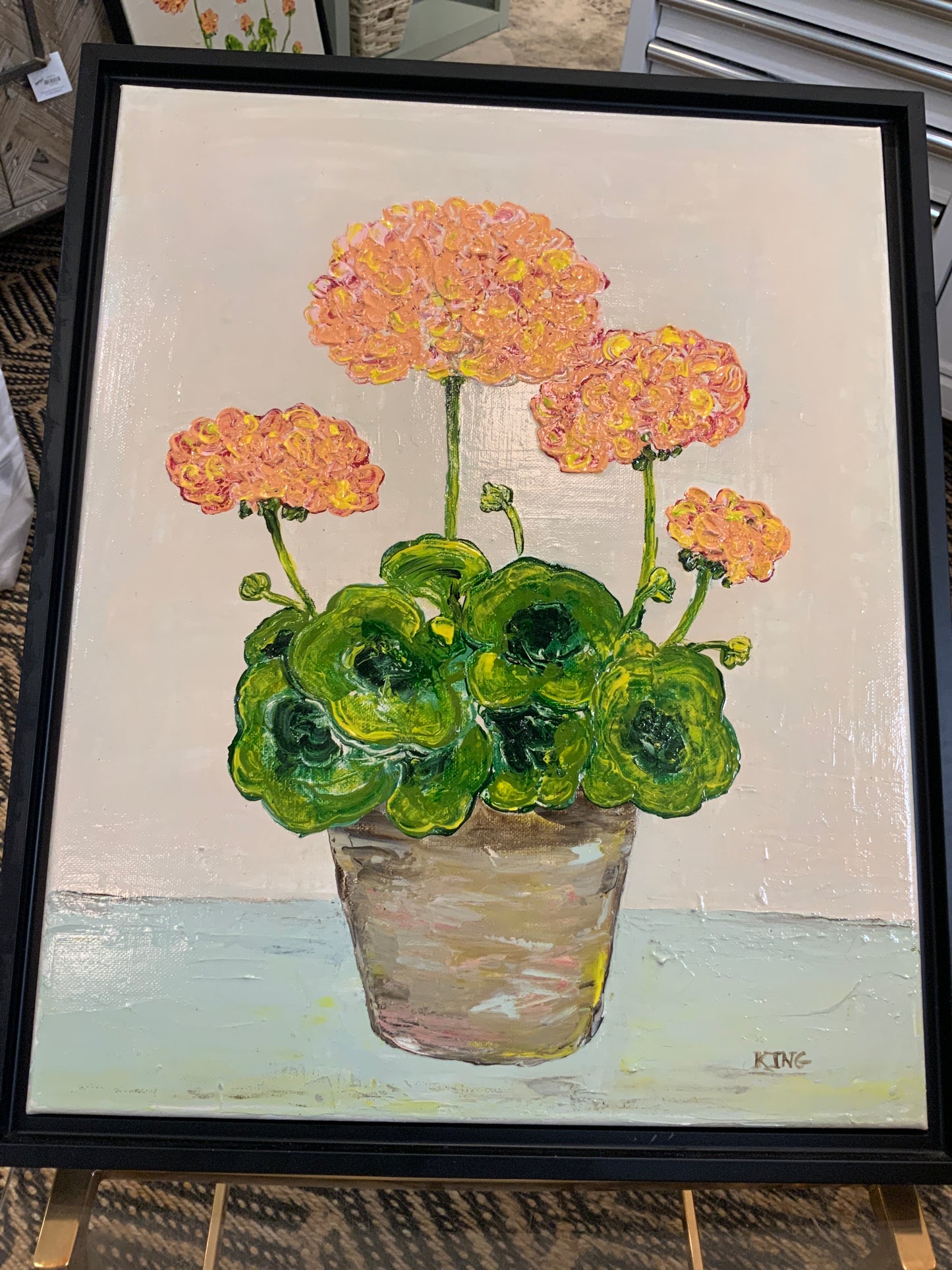 Olga King Med Framed Geranium