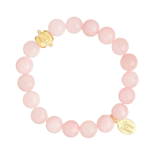 Susan Shaw Bailey Stretch Bracelet - Pink Jade
