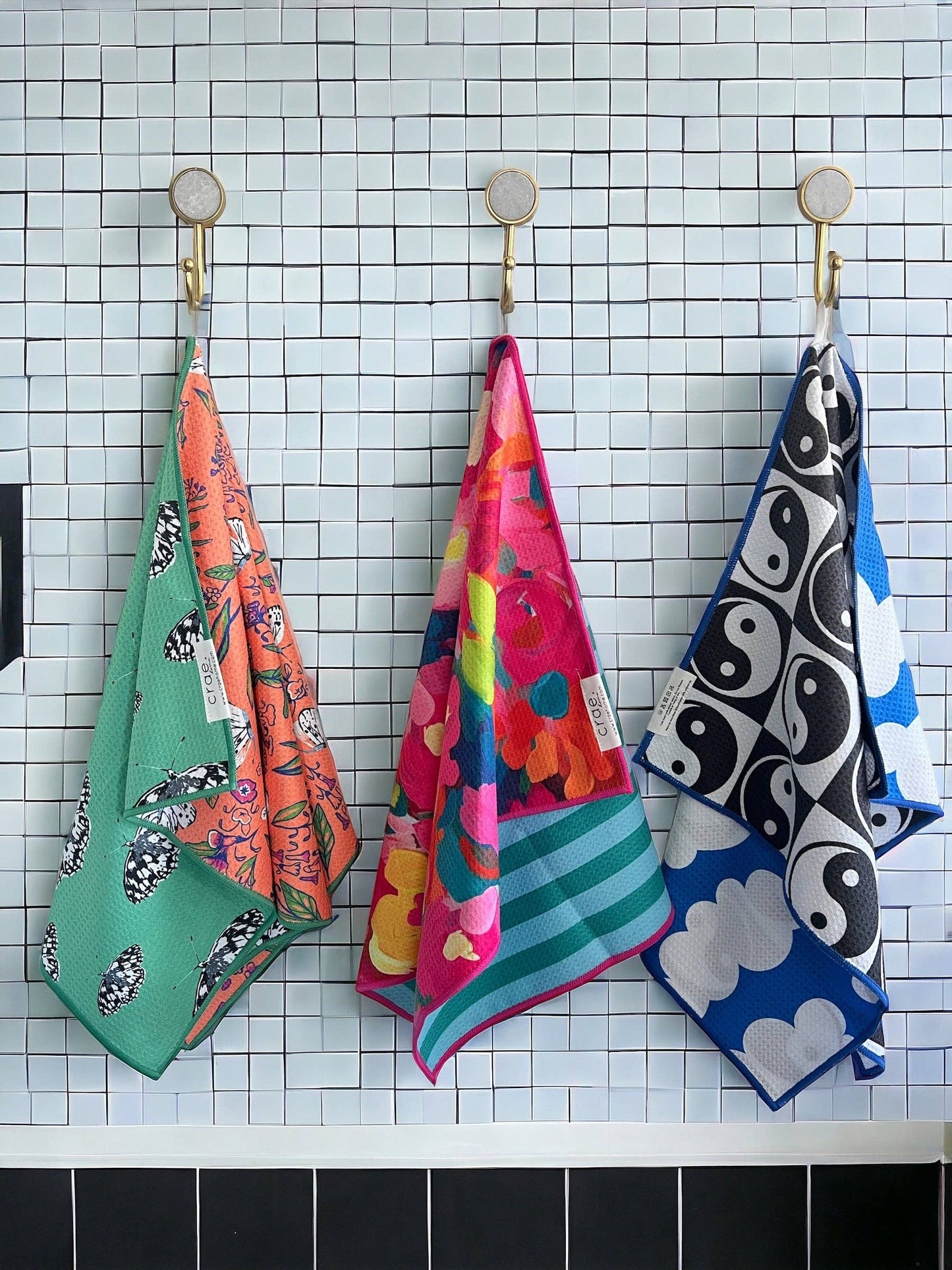 Crae Etching: Reversible Hand Towel: Multi / 19x29 in / Hand Towel