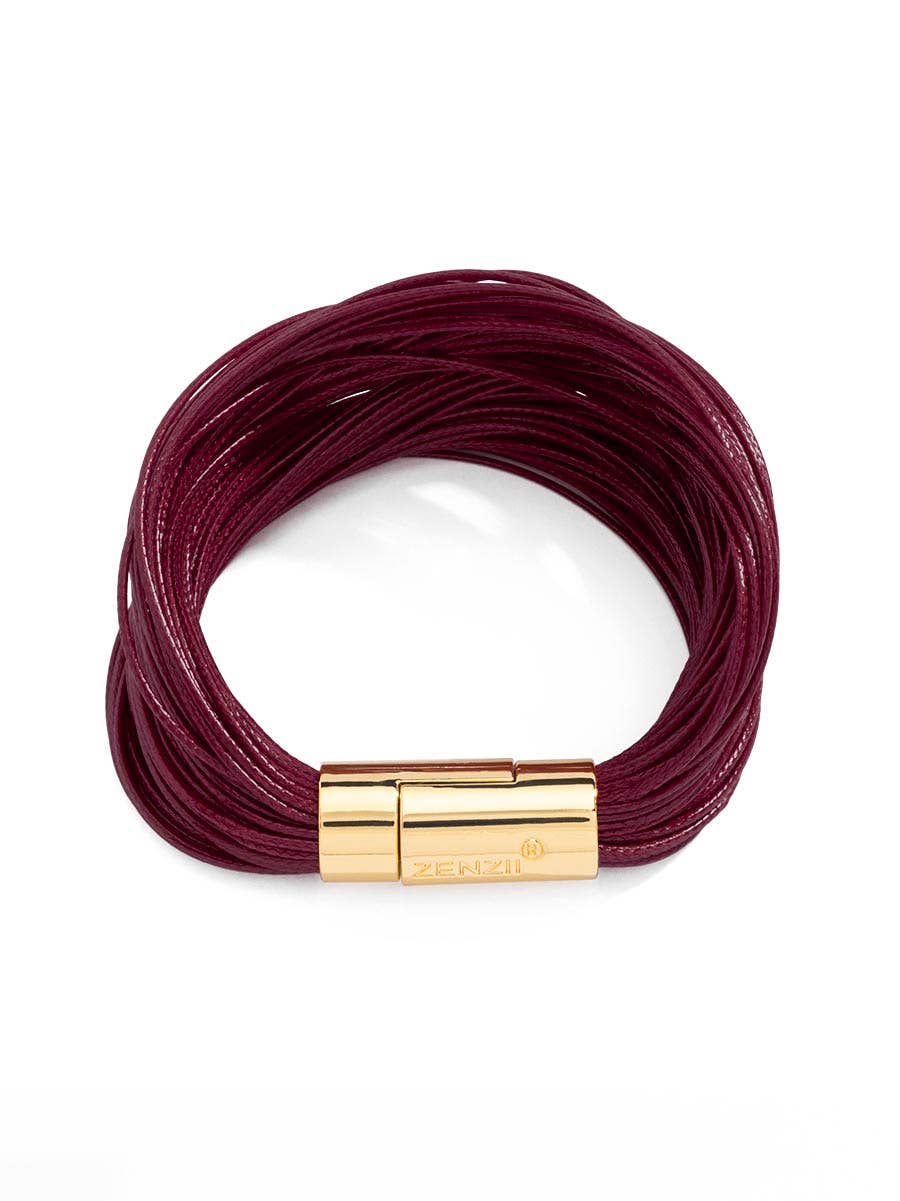 Layered Leather Rope Bracelet: BLK[D]