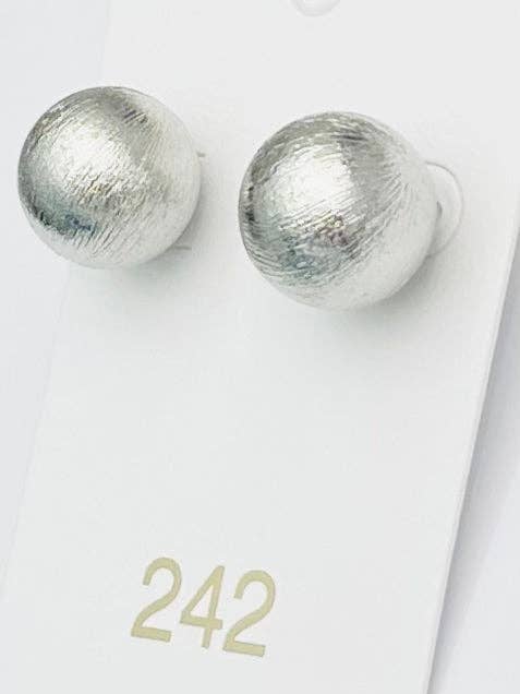 Big Ball Stud - Brushed Silver