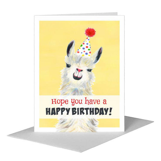 Llama Pink Nose, Greeting Card