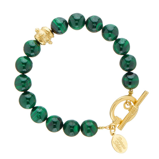 Susan ShawBentley Stone Toggle Bracelet - Malachite