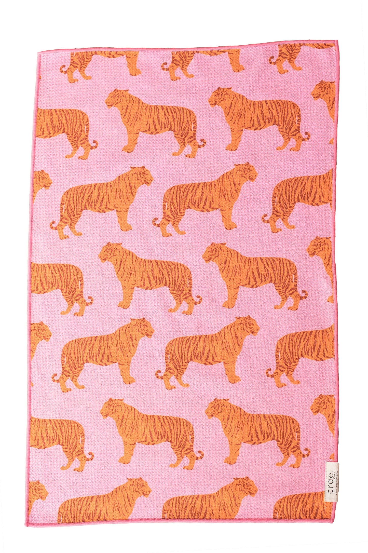 Crae Carole: Reversible Hand Towel: Pink/Green / Hand Towel