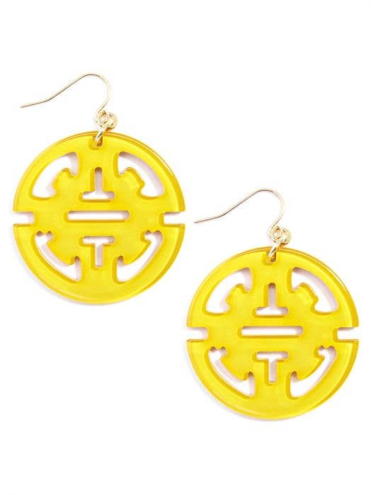 Traveling Resin Drop Earring: Navy