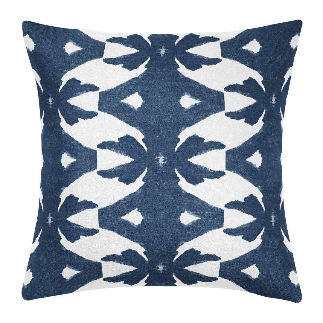Palm Navy Decorative Pillow: 22” x 22” Throw Pillow