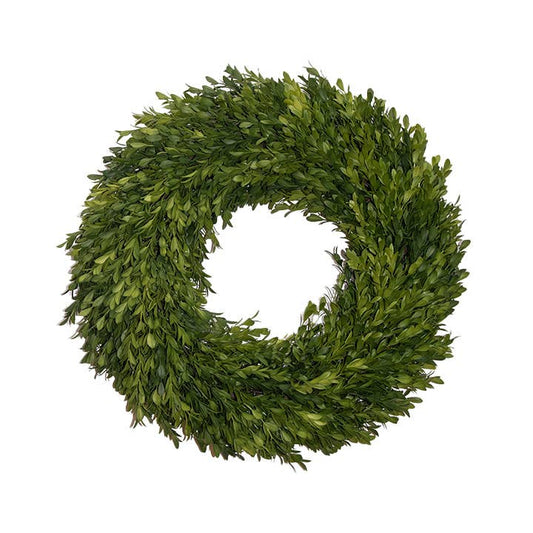 Round Boxwood Wreath 18" 