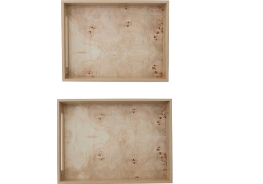 Mdf  &  Burl Veneer Tray Large