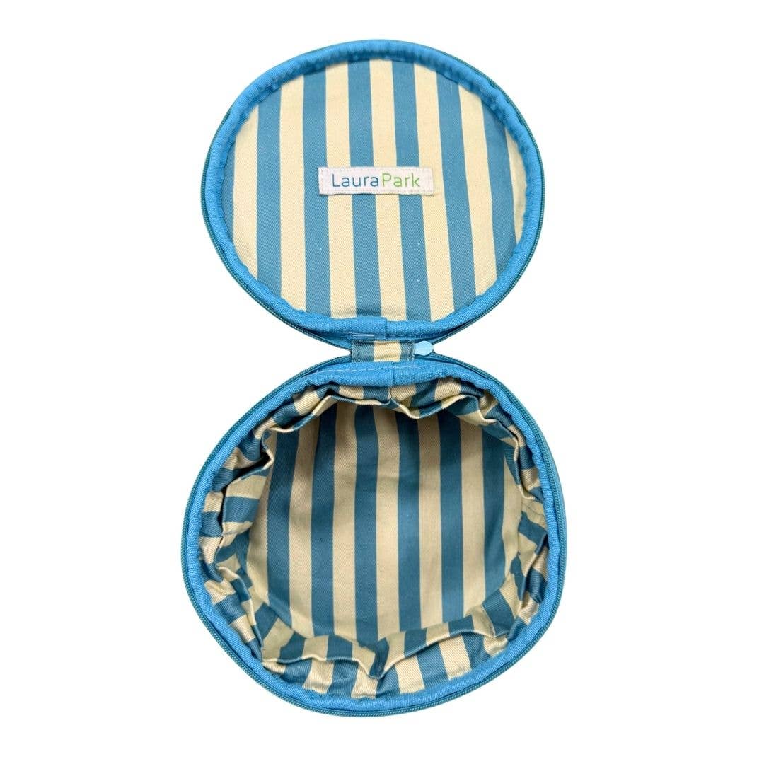 Rosemary Indigo Round Jewelry Case: One Size